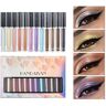 B/A 12 Colors Liquid Eyeshadow 12 Colors Eyeshadow Metalic Eyeshadow Set Shimmer Eyeshadow for Girl Women, Shiny Long-lasting Waterproof Highly Pigmented