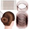 DJSUEW 60 stuks haarnetjes, knotnet, kapselhulp voor ballet, 20 stuks, onzichtbare haarnetten, 40 stuks haarspelden, haarnetje, knot voor kinderen, meisjes en vrouwen, haardonut