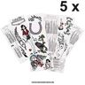 Tattoodrucker 5 x Volledige Amy Winehouse Tattoo Set 13 motieven op 4 kaarten Carnaval Cosplay (5)