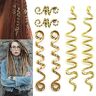 Bantre 6 Stuks Haar Spiraal Clips, Spiraal Haar Legering Kralen, Spiraal Clips Metalen Vlechten, Vlechten Haarversieringen Hangers Spin Clip, (Goud)