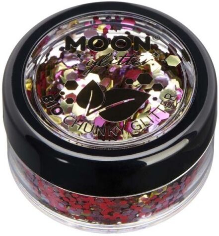 Moon Creations grote glittervlokken bio 3 gr "Enchanted" - Roze