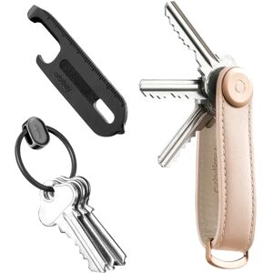 Orbitkey Leather Key Organiser Starter Kit, Blush/blush