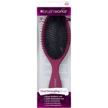 Brushworks Oval Detangling Hair Brush Pink