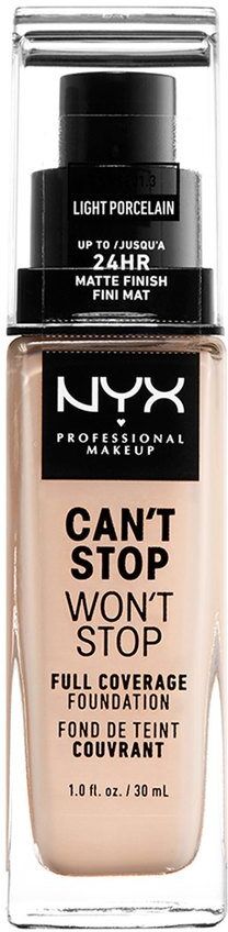 NYX Professional Makeup Can't Stop Won't Stop Full Coverage Foundation Light Porcelain 30ml