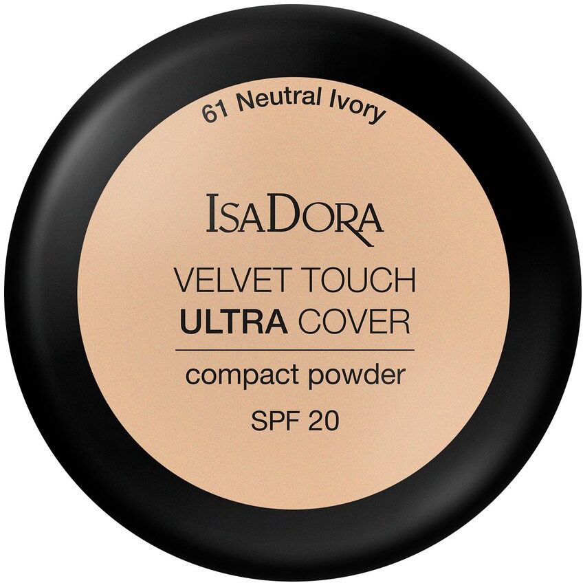 IsaDora Velvet Touch Ultra Cover Compact Powder SPF20 61 Neutral Ivory 7,5g