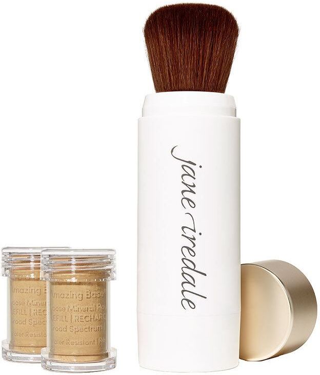 Jane Iredale Amazing Base Refillable Brush Latte 2x Refills