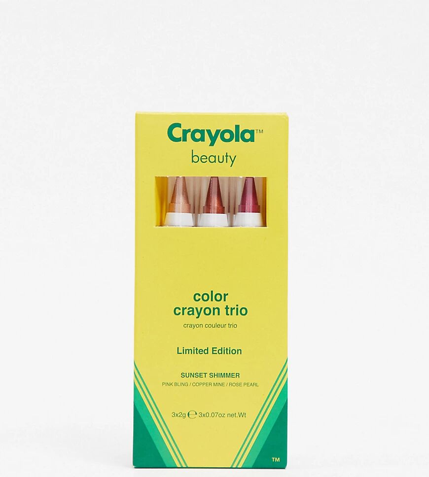 Crayola Colour Crayon Trio - Sunset Shimmer-Multi  Multi