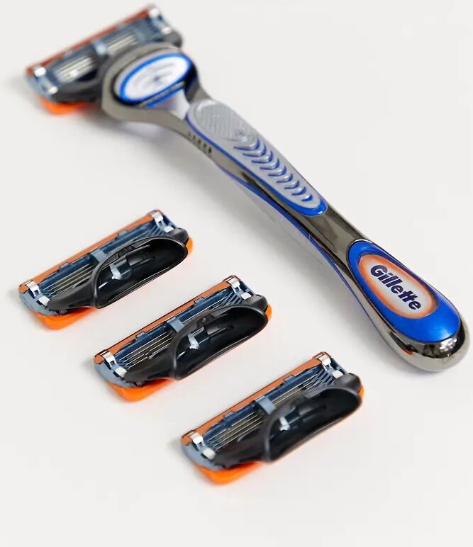 Gillette Fusion Manual Starter Pack Razor Handle +4 Blades-No colour  No colour