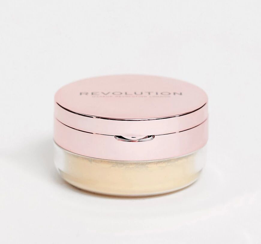 Revolution Conceal & Fix Setting Powder Deep Yellow-No colour  No colour