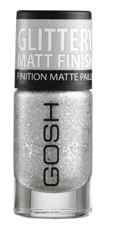 GOSH Frosted Nail Lacquer 01 Silver 8 ml Neglelakk