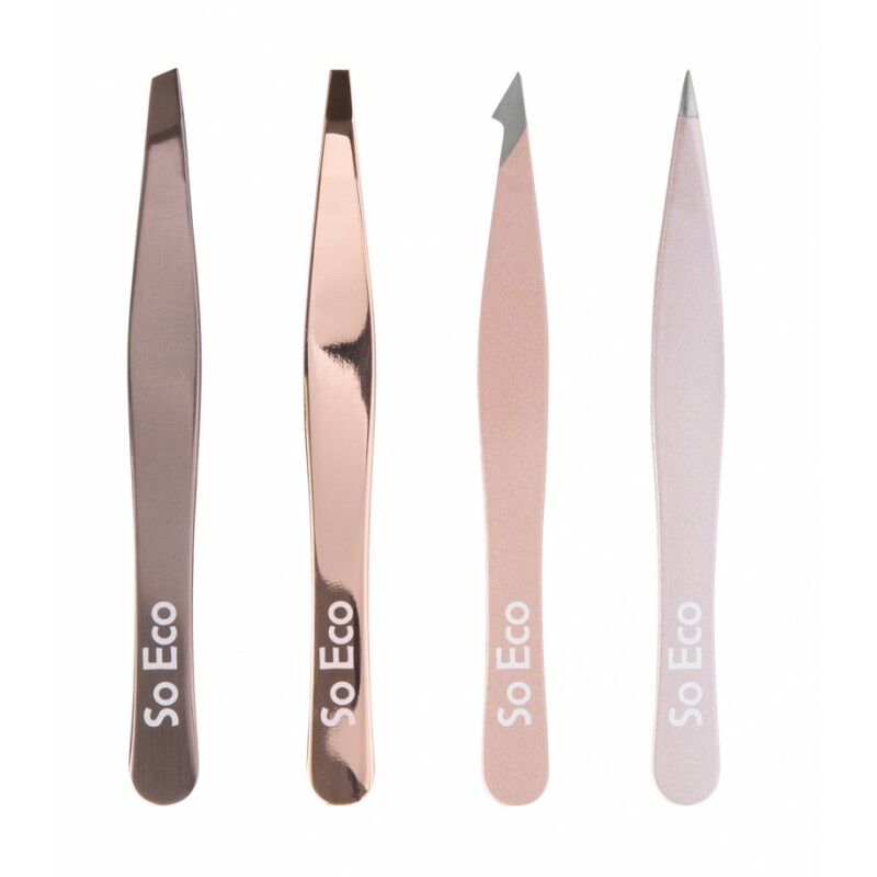 So Eco Rose Gold Tweezer Set 4 stk Pinsett