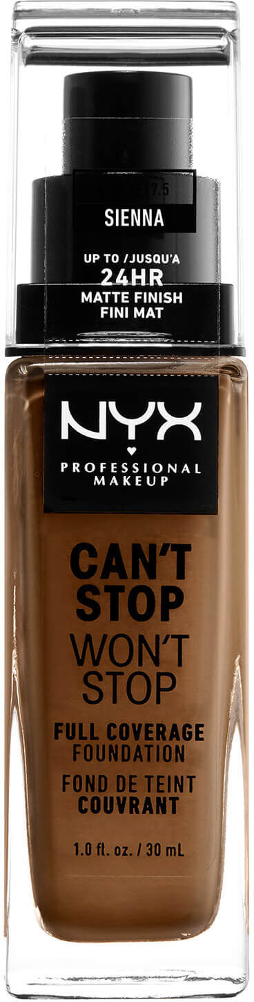 NYX Professional Makeup Can't Stop Won't Stop 24 Hour Foundation (flere nyanser) - Sienna