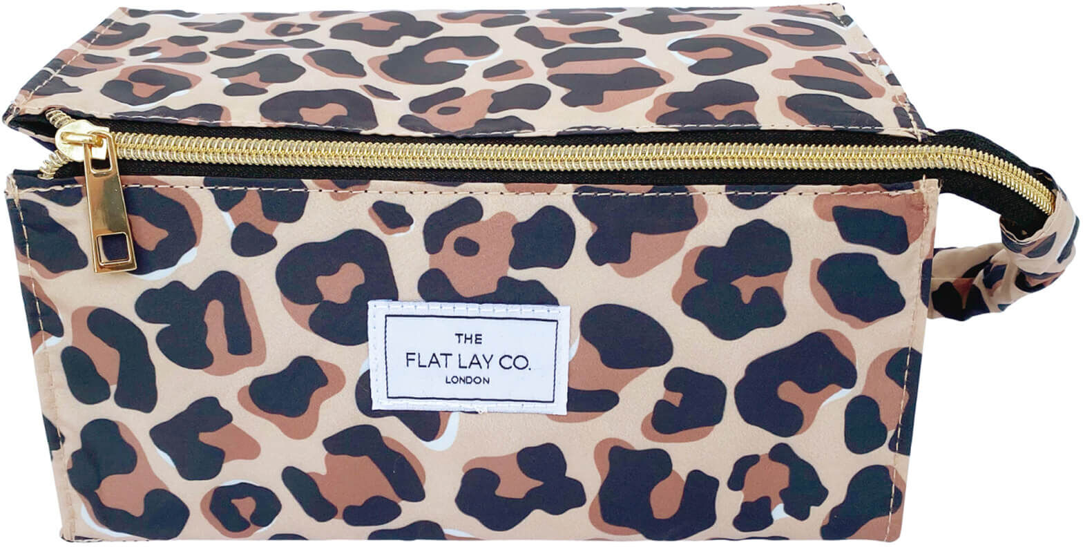 The Flat Lay Co. Open Flat Box Bag - Leopard Print