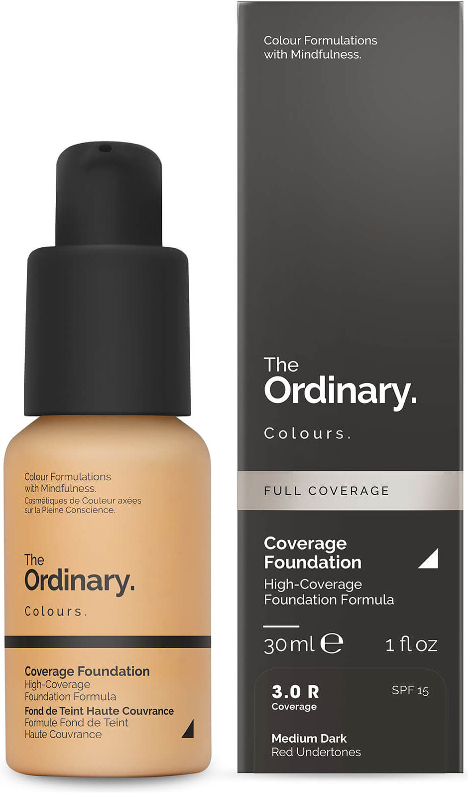 The Ordinary Coverage Foundation with SPF 15 by The Ordinary Colours 30ml (Ulike fargetoner) - 3.0R