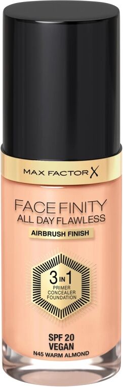 Max Factor Facefinity All Day Flawless 3 in 1 Foundation 45 Warm Almond