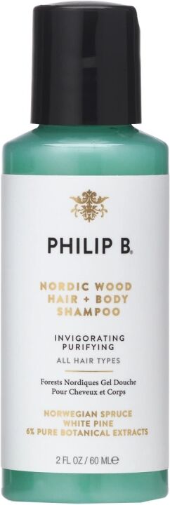 Philip B Nordic Wood Hair + Body Shampoo (60ml)