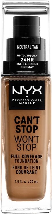 NYX Professional Makeup Cant Stop Wont Stop Foundation 12.7 Neutral Tan