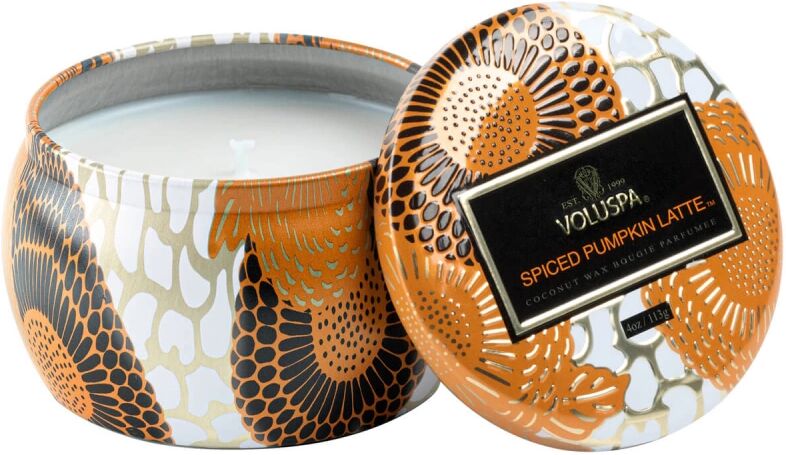 Voluspa Decorative Tin Candle 25h Spiced Pumpkin Latte (113g)