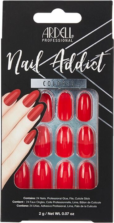 Ardell Nail Addict Colored Cherry Red