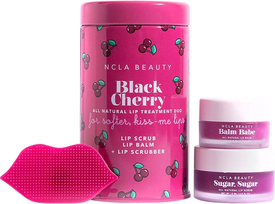 NCLA BEAUTY Black Cherry Lip Care Duo + Lip Scrubber, 10+15 ml NCLA BEAUTY Leppepomade