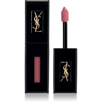 Yves Saint Laurent Vernis À Lèvres Vinyl Cream brilho labial com uma textura cremosa tom 412 Rose Mix 5.5 ml. Vernis À Lèvres Vinyl Cream