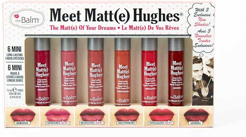 theBalm Mini Long-lasting Meet Matte Hughes Kit. V12 1 und.