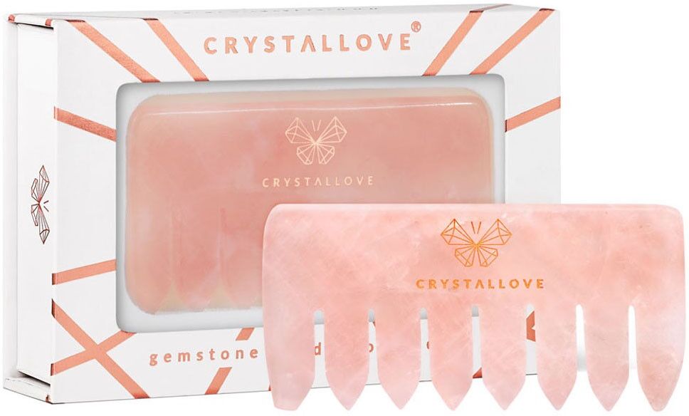 Crystallove Rose Quartz Comb 1 und.