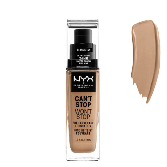 NYX Professional Makeup NYX Can't Stop Won't Stop Full Coverage Foundation Base Cor Classic Tan 30ml