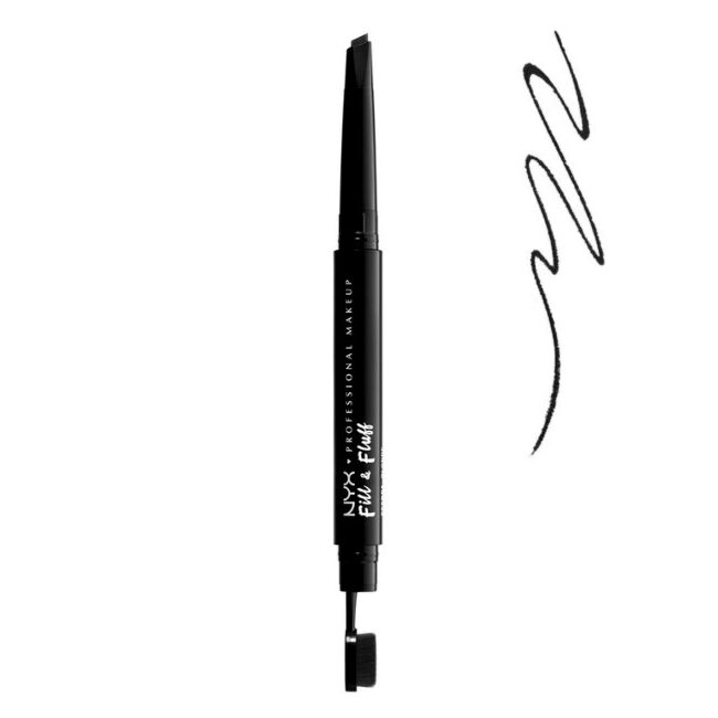 NYX Professional Makeup NYX Fill & Fluff Eyebrow Pomade Pencil Lápis de Sobrancelhas Cor Black 15gr