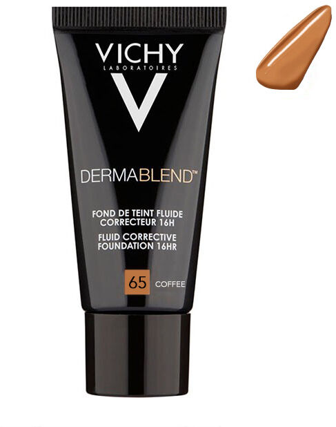 Vichy Dermablend Fond Teint Base Fluida Cor 65 Coffee 30ml