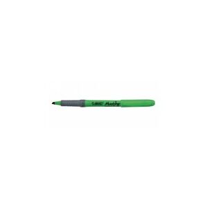 Överstrykningspenna Bic Highlighter Grip grön 12st/fp