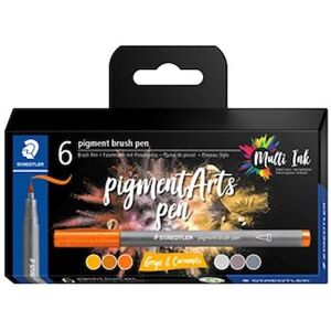 pigment brush penna Grå&Karamell 6st 8st