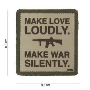 101 INC PVC Patch - Make Love Loudly (Färg: Sand)