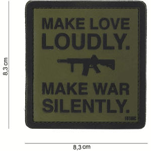 101 INC PVC Patch - Make Love Loudly (Färg: Grön)