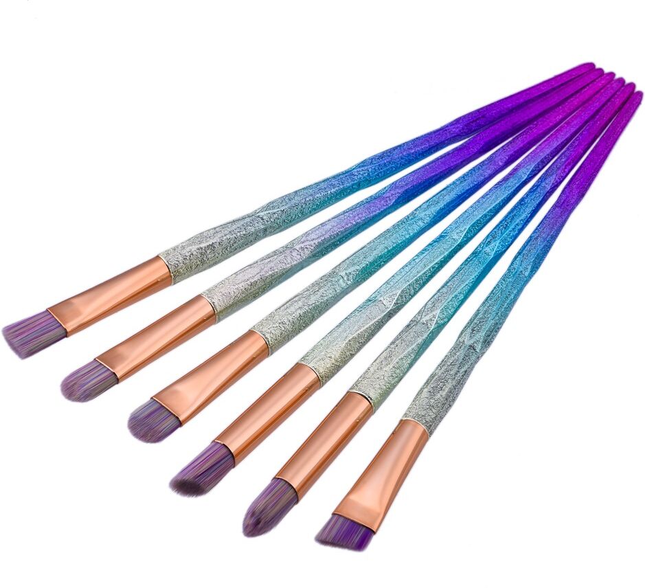 Revolt Diamond Rainbow Eye Makeup Brush Set 6