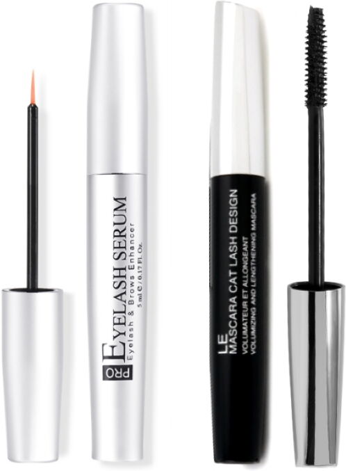 Neutriherbs Pro Ögonfransserum + Mascara Volumizing & Lengthening (Färg: Kit Med Mörkbrun Mascara)