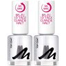 Manhattan Last und Shine Top Coat, č. 001 Clear, balení 2 ks (2 x 12 ml)