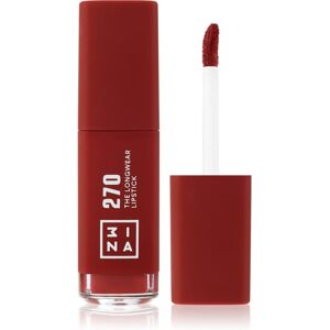 3INA The Longwear Lipstick long-lasting liquid lipstick shade 270 - Rich wine red 6 ml