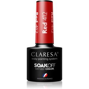 Claresa SoakOff UV/LED Color Take Me To The River gel nail polish shade Red 412 5 g