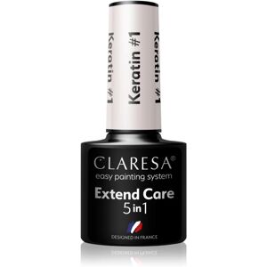 Claresa Extend Care 5 in 1 Keratin base coat gel for gel nails with nourishing effect shade #1 5 g