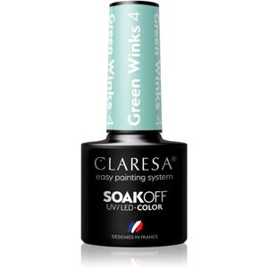 Claresa SoakOff UV/LED Color Green Winks gel nail polish shade 4 5 g