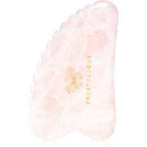 Crystallove Rose Quartz 3D Gua Sha massage tool