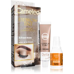 Delia Cosmetics Cameleo professional cream eyebrow dye ammonia-free shade 3.0 Dark Brown 15 ml
