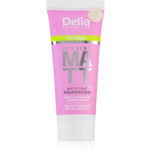 Delia Cosmetics It's Real Matt Mattifying Foundation Shade 104 Sand 30 ml