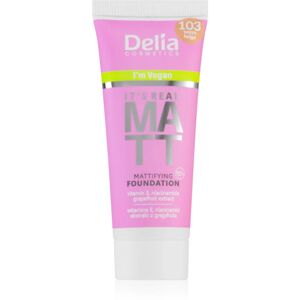 Delia Cosmetics It's Real Matt Mattifying Foundation Shade 103 Warm Beige 30 ml
