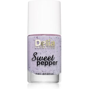 Delia Cosmetics Sweet Pepper Black Particles nail polish shade 04 Lavender 11 ml