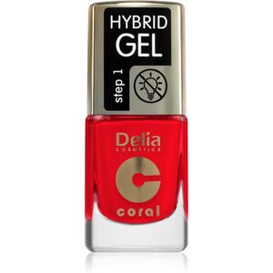 Delia Cosmetics Coral Hybrid Gel gel nail polish without UV/LED sealing shade 125 11 ml