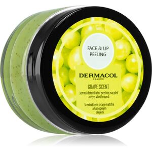 Dermacol Face & Lip Peeling Grape deep cleansing scrub for lips and cheeks 50 ml