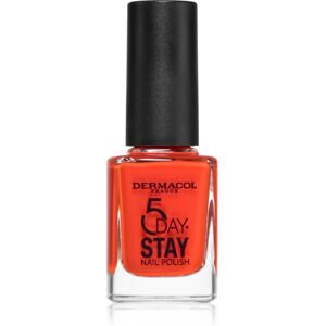 Dermacol 5 Day Stay long-lasting nail polish shade 52 Too Hot 11 ml