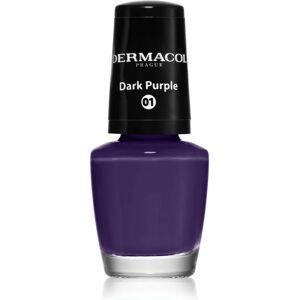 Dermacol Mini nail polish shade 01 Dark Purple 5 ml